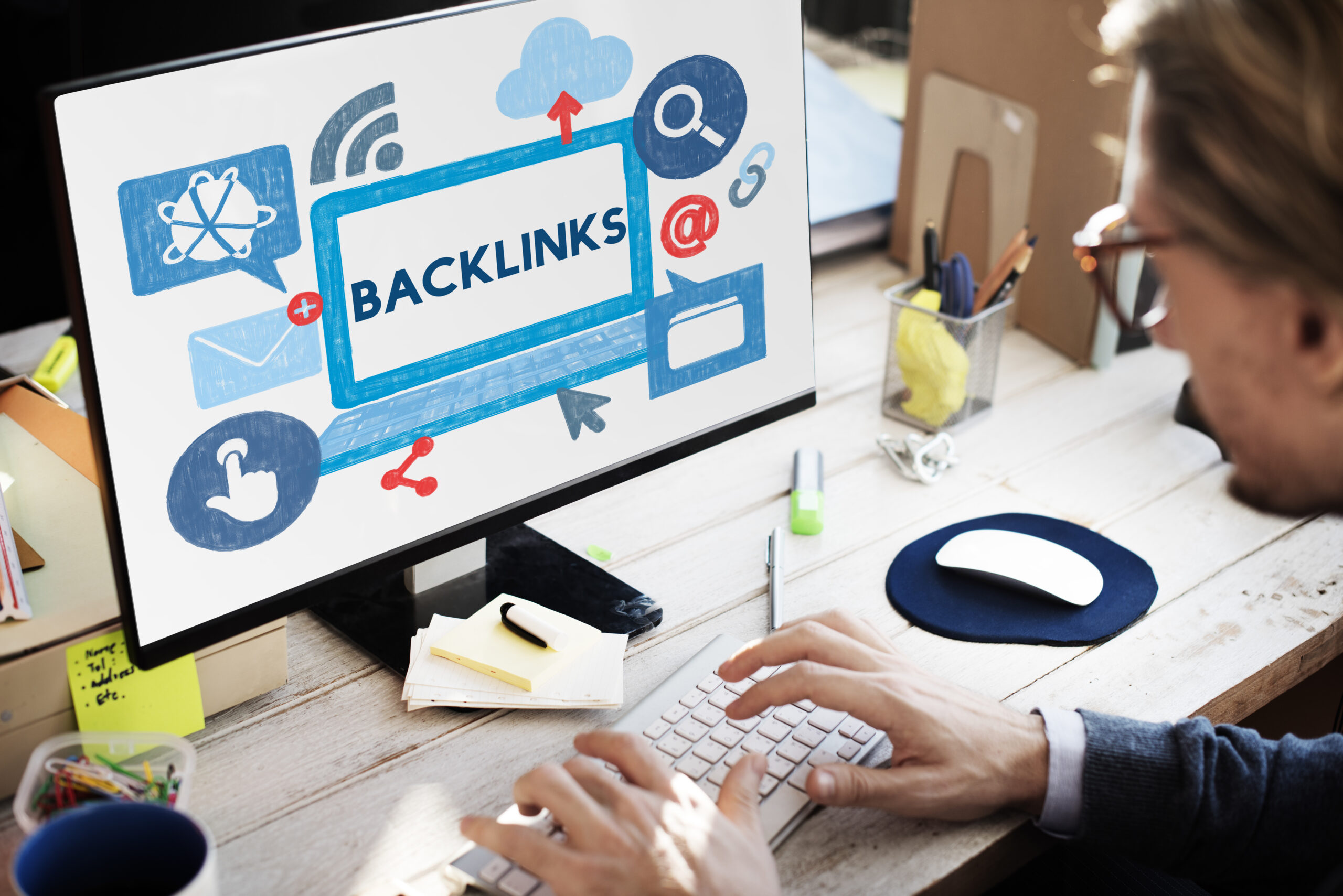 Backlink Hyperlink Networking Internet Online Technology Concept | UpRango SEO Backlinks
