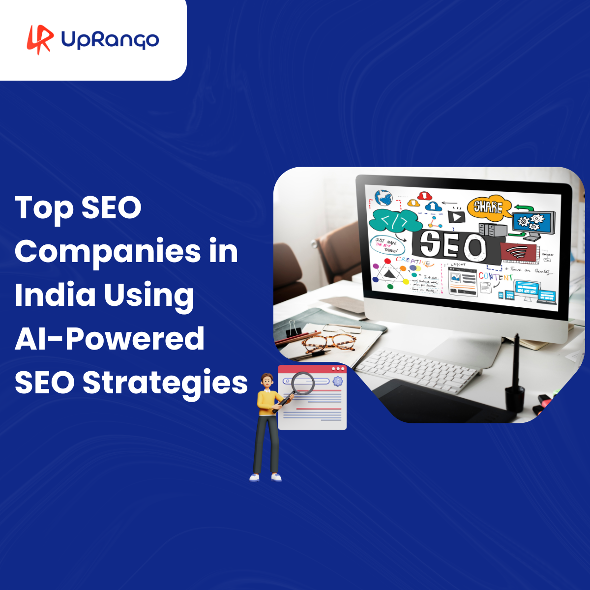 White and Orange Solid Shapes Job Hiring LinkedIn Post 11 | UpRango seo company in India