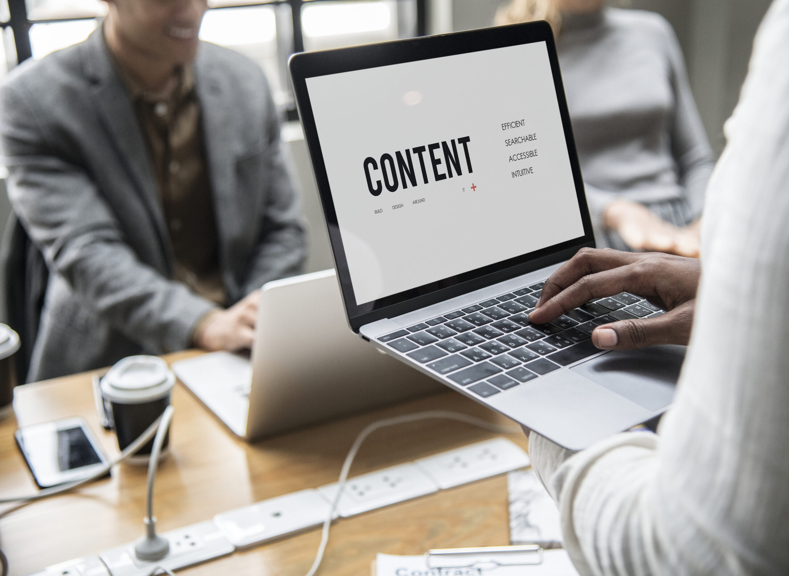 Content concept on a laptop screen | UpRango SEO Content Writing Services